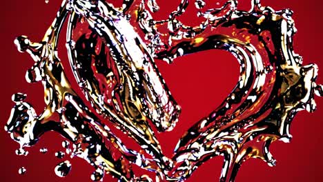water splash heart