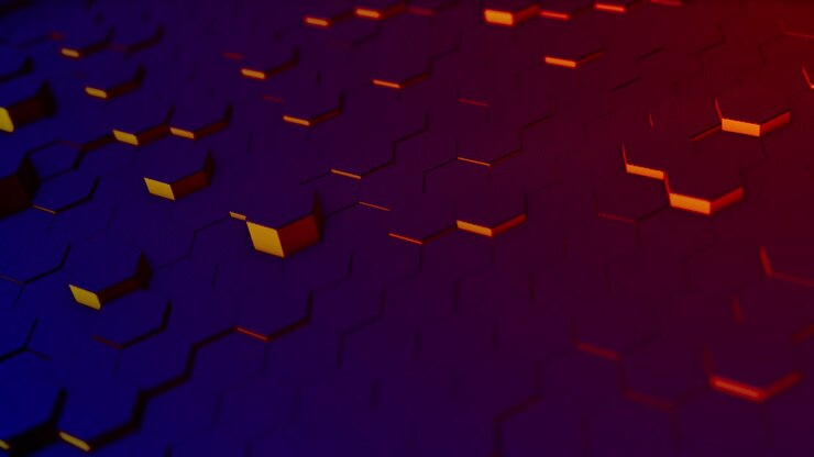 animation hexagonal abstraite modèle multicolore concept lisse 4k