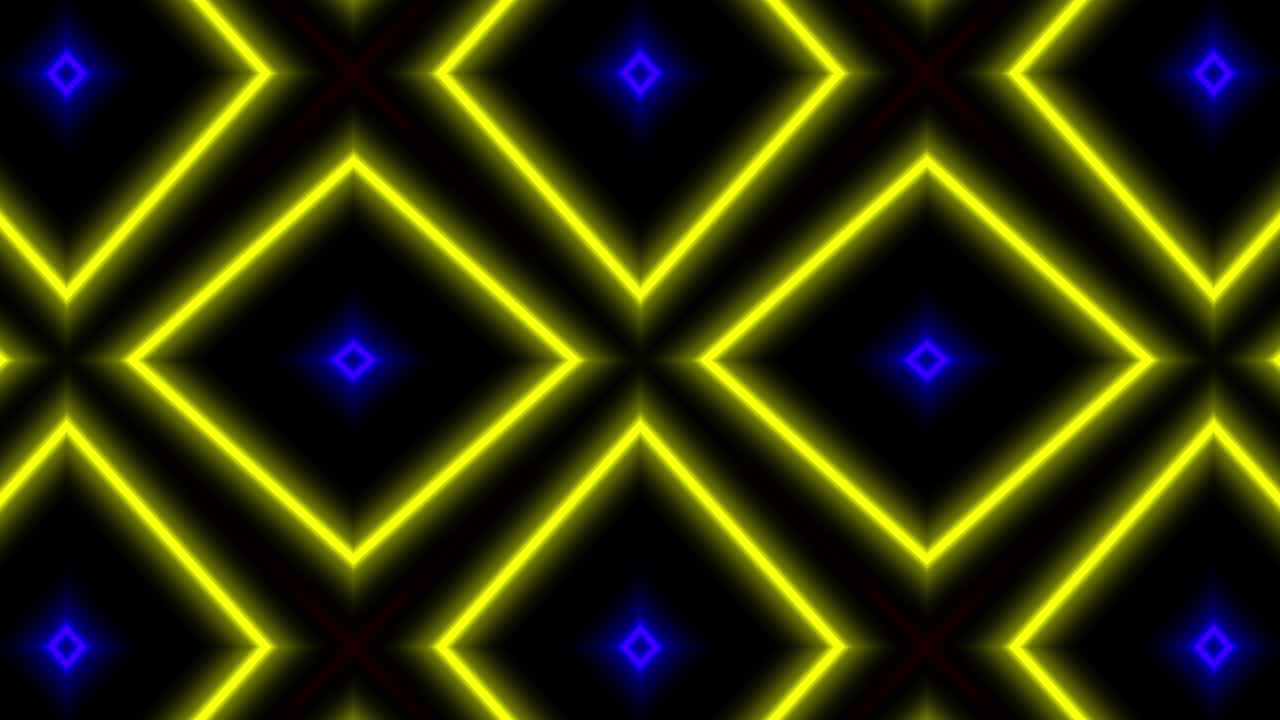 Neon geometric pattern illumination animation motion graphics