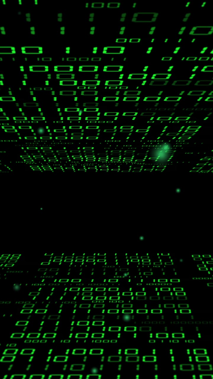 Animation of binary coding and data processing