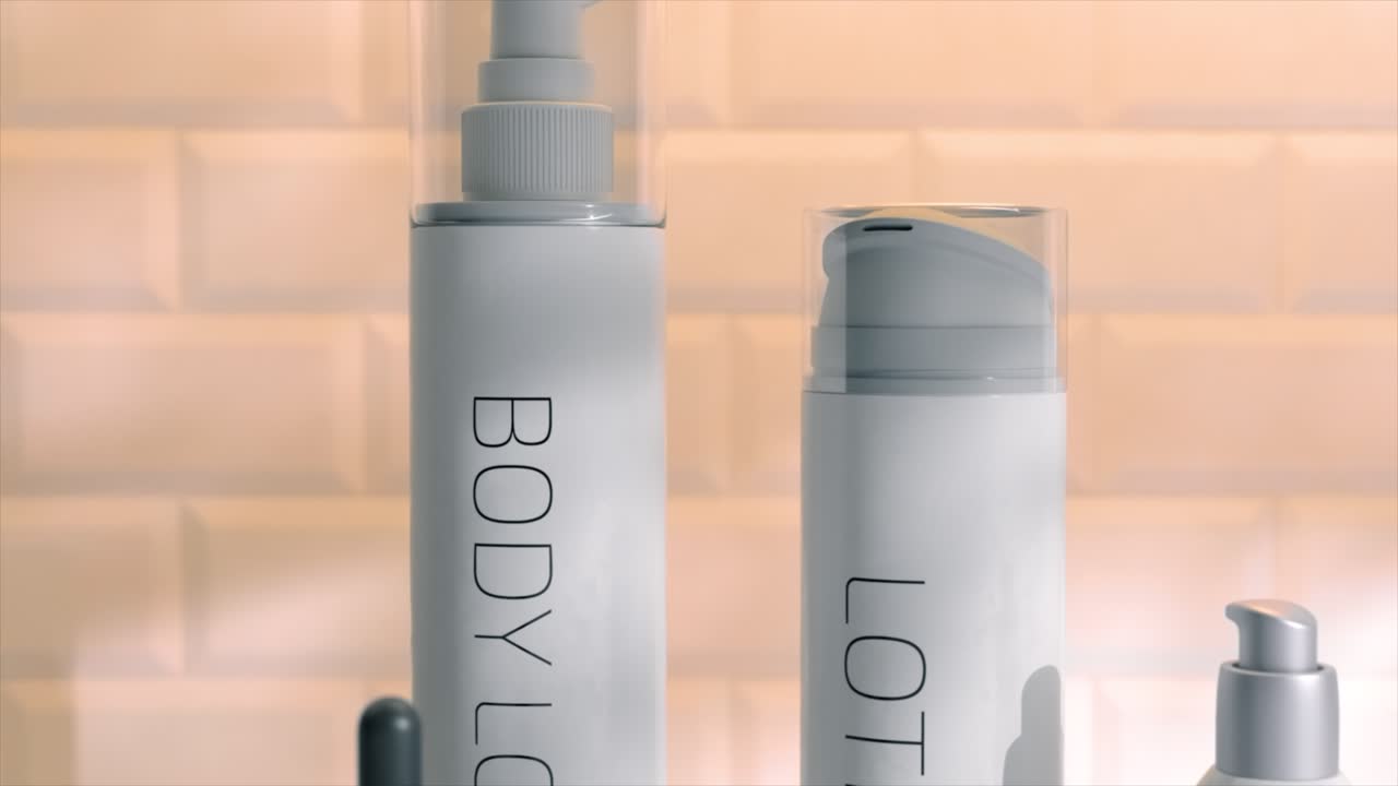 피부 관리 제품 전시