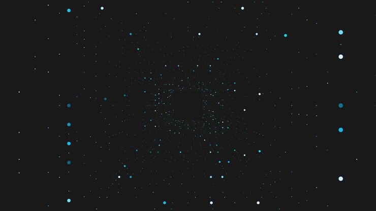 representação impressionante de um buraco negro engolido em um mar de estrelas distantes