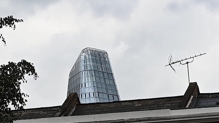 Una vista cercana de One Blackfriars, Londres, Reino Unido.