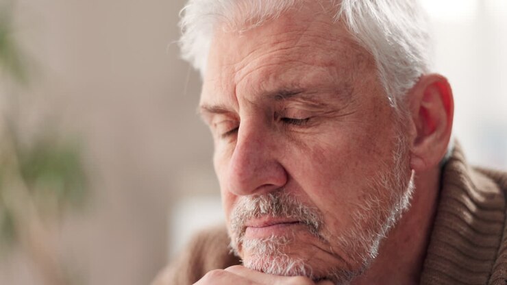Portrait of a Thoughtful Elderly Man