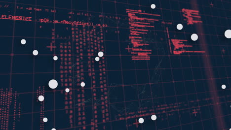 Puntos-Blancos-Flotando-Sobre-El-Procesamiento-De-Datos-Contra-La-Red-De-Conexiones-Sobre-Fondo-Azul