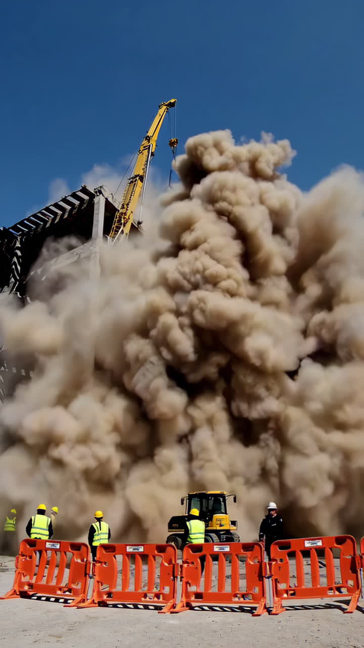 Demolizione controllata di un edificio