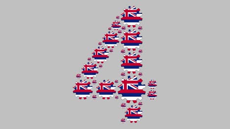 el número cuatro hawaiano.