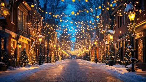 christmas street scene