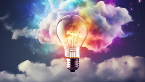 creative-spark-concept-with-a-light-bulb-surrounded-by-clouds-made-with-AI