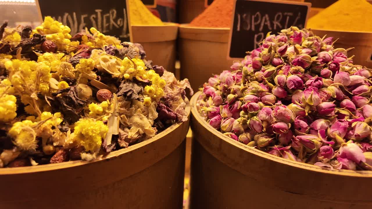 시장 에서 향신료