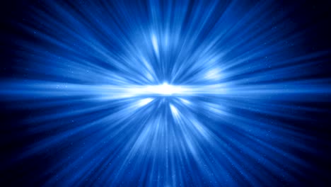 rendering 3d, explosión cósmica abstracta onda de choque energía azul sobre fondo negro
