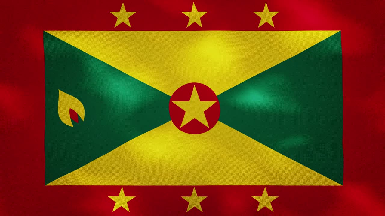 la bandera de granada es una densa tela ondulada, con un bucle de fondo.