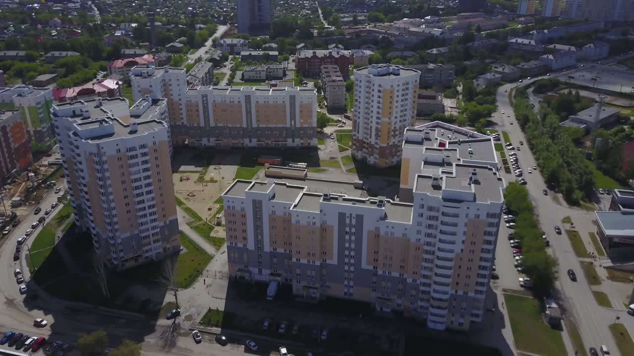 vista aérea de un complejo residencial