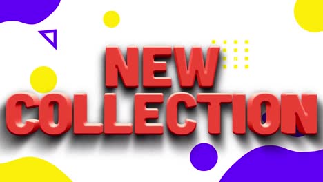 Animation-of-new-collection-text-on-colourful-background