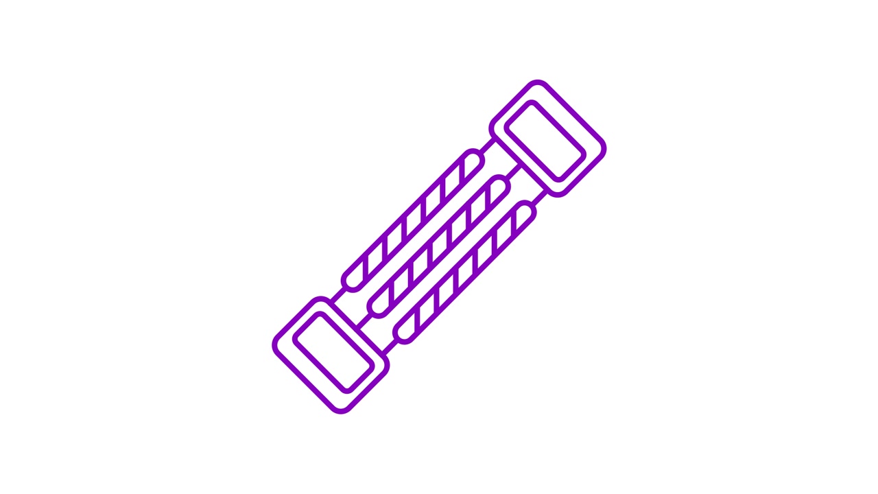 Animated Line Icon of a Chest Expander