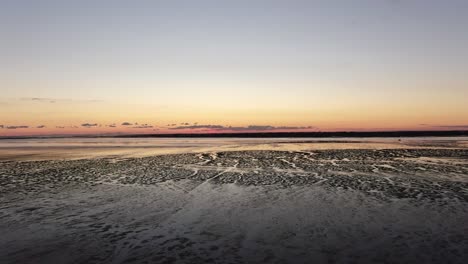 Mesmerizing-tidal-flat-seabed-of-Simonsberg-Germany-aerial