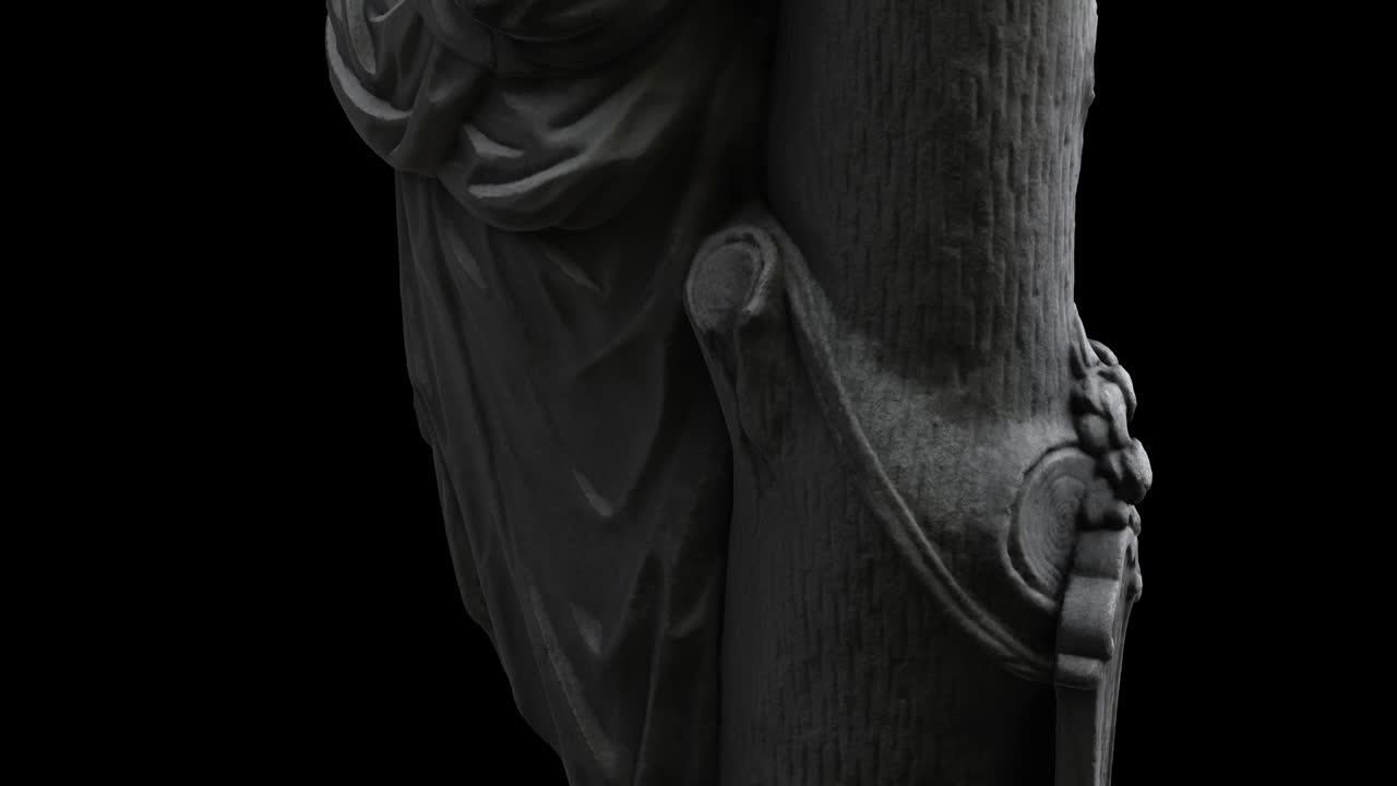 Mercury statue - rotation loop - detail
