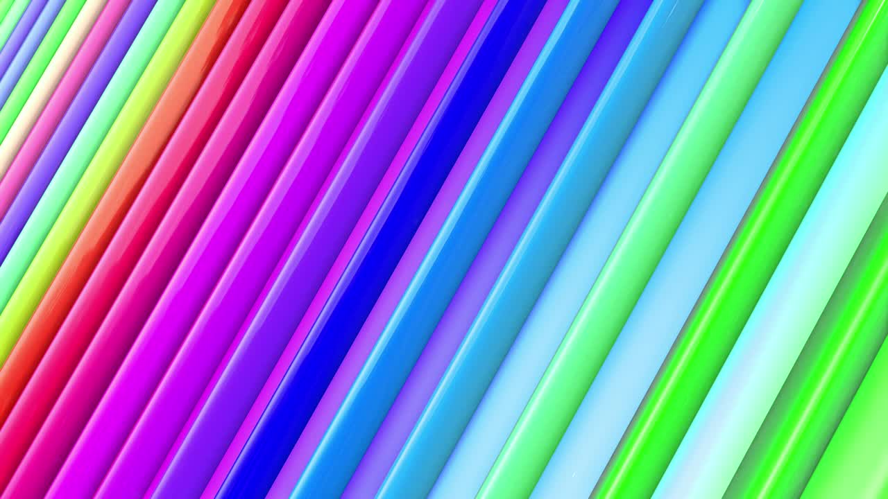 무지개 다채로운 줄무는 순환적으로 움직입니다.