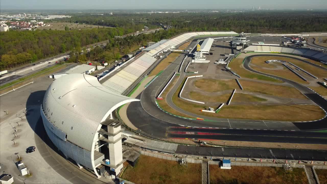 Aerial view of Hockenheimring race track in Germany