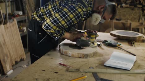 woodworking in a workshop