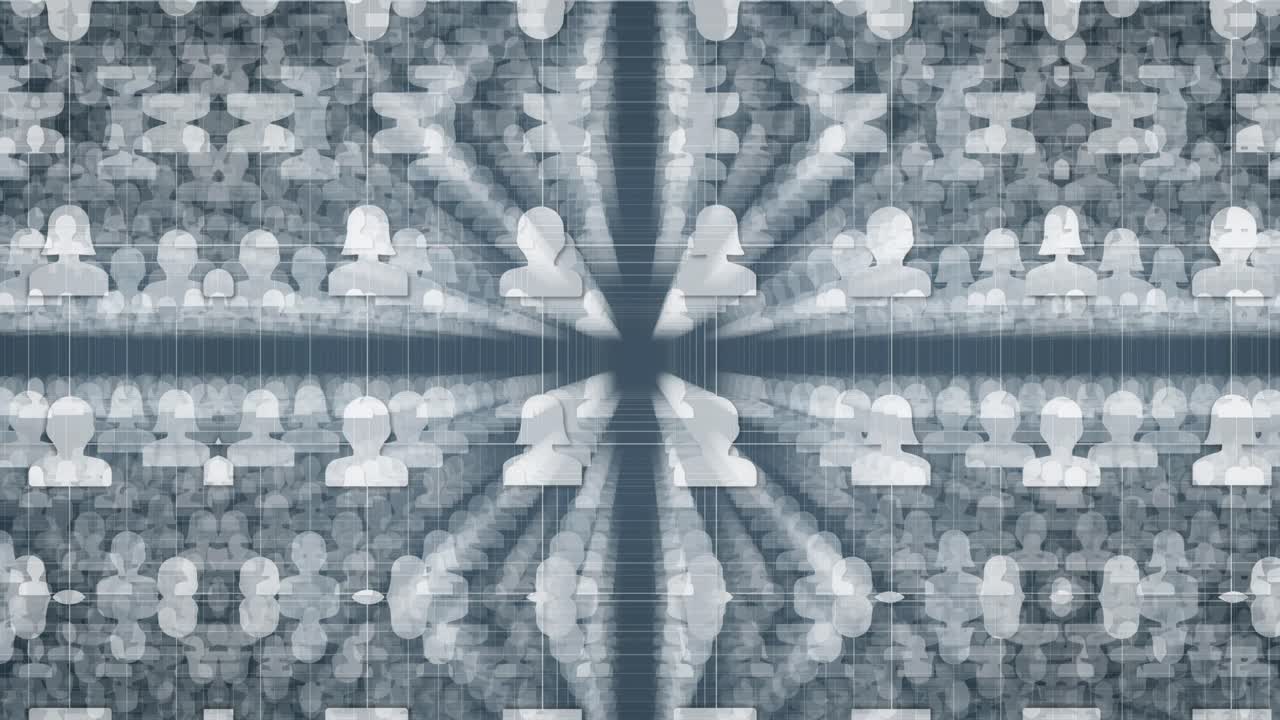 conexiones de redes sociales de bucle de animación