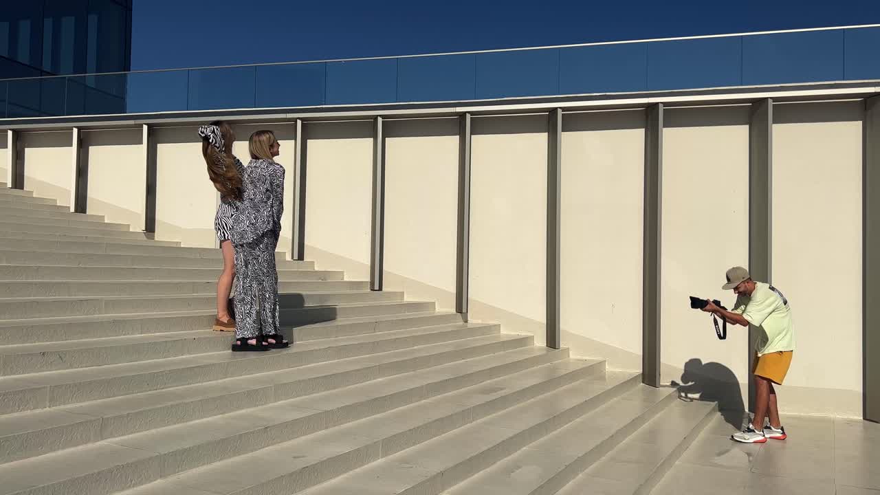 Photo shoot on steps