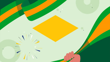 una animación de una plantilla de pancarta horizontal plana para la celebración del 7 de septiembre