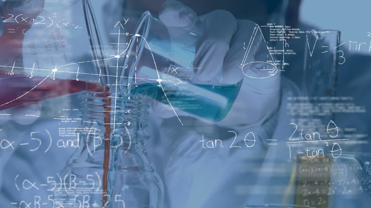 실험실에서 화학물질을  ⁇ 는 것