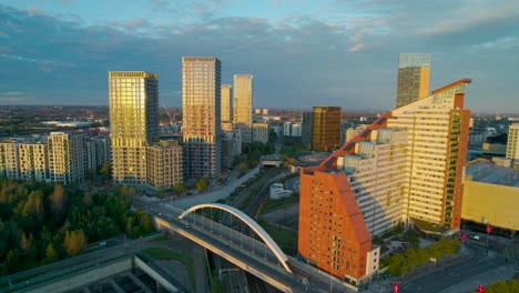 london westfield stratford modern shopping city development urban regeneration aerial view flying right