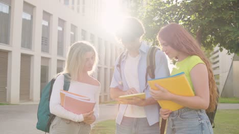 students on campus