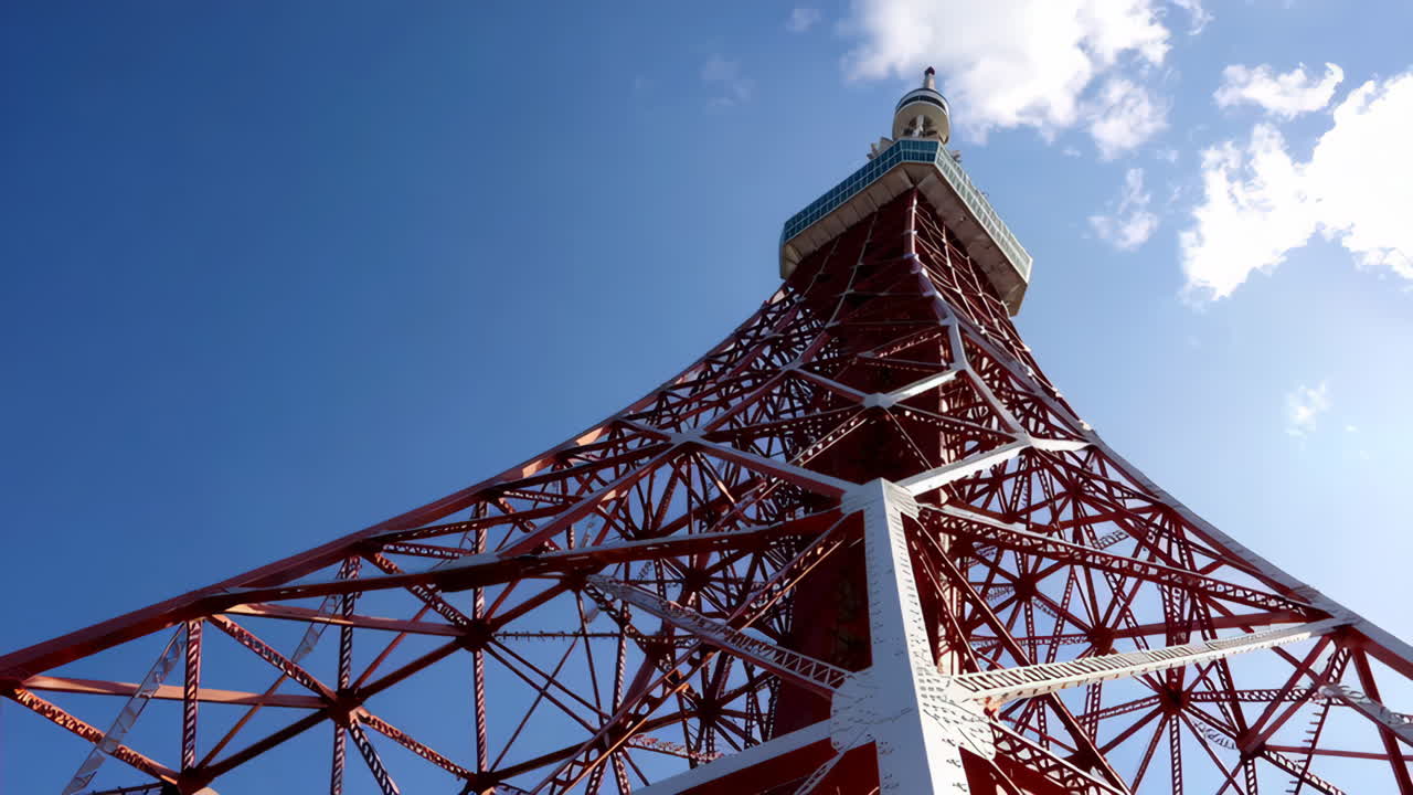 Tokyo Tower against a blue sky
