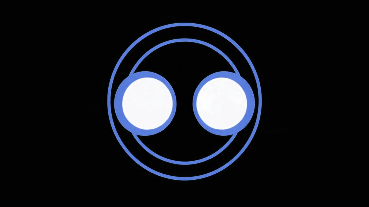 Abstract Animation of Expanding and Dividing Blue Circles