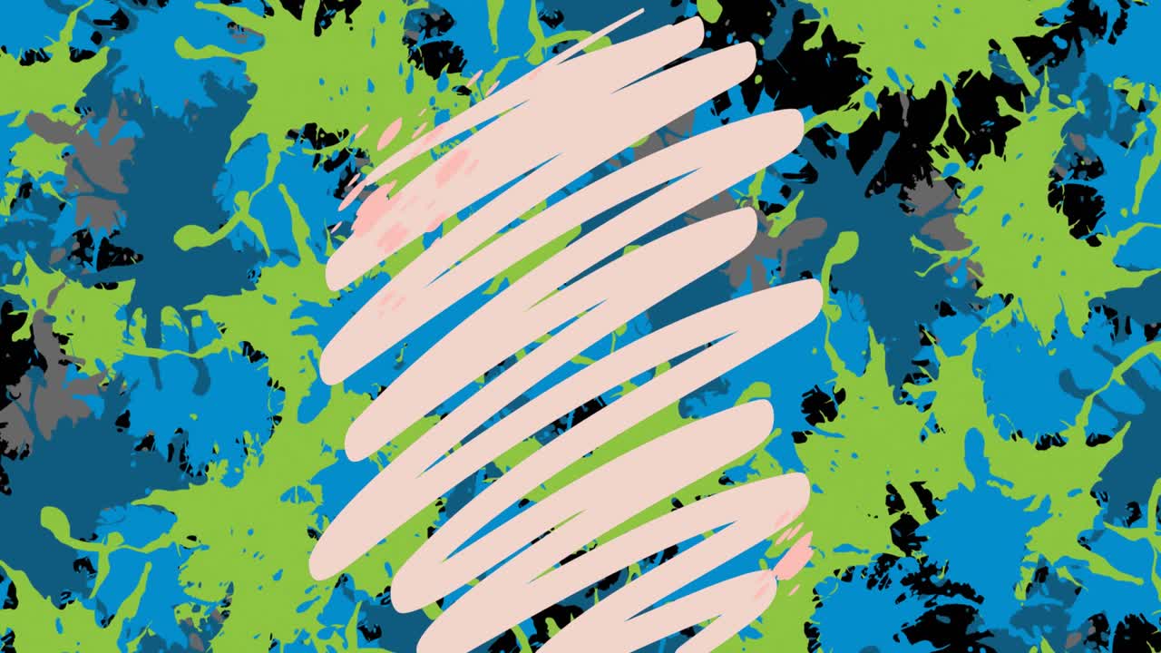 Animations of trail over colorful blots