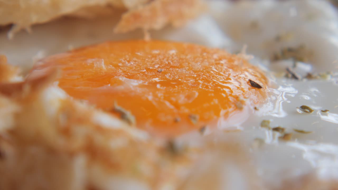 Close-up of a fried egg