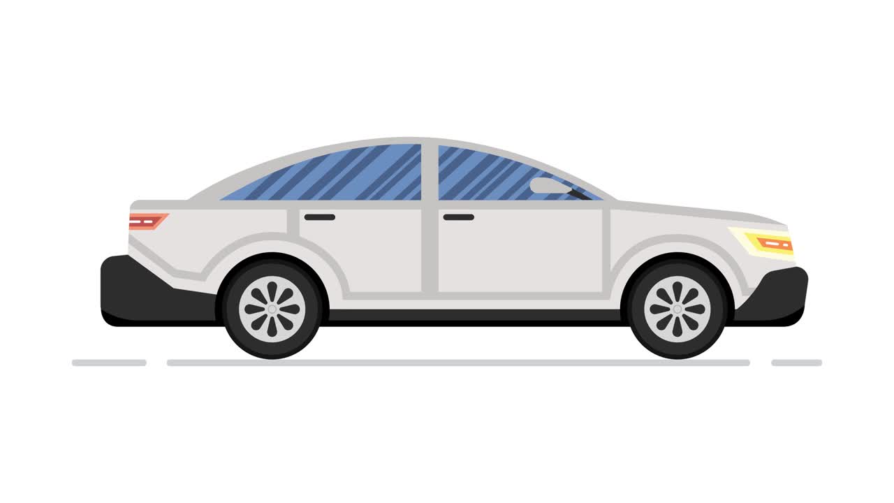 자동차 애니메이션, 현대 세단, 루프 애니메이션, 4k 해상도