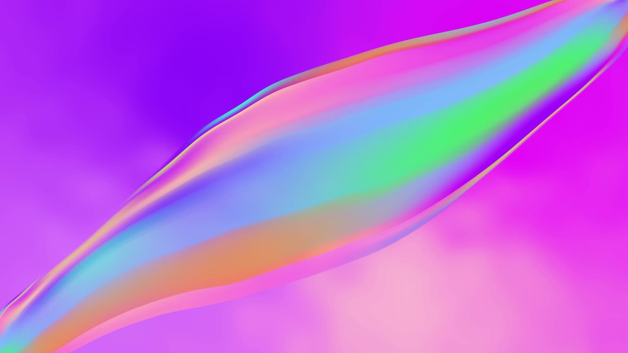 무지개 색의 타원형 비누 거품 모션 그래픽