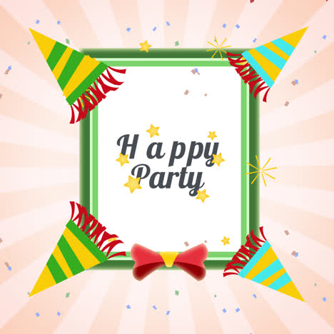 happy party invitation graphic design