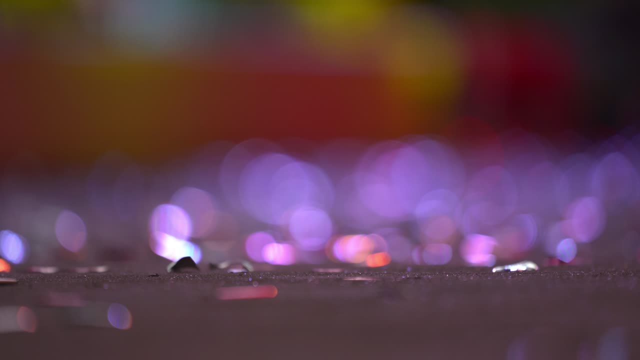 luz y bokeh en el fondo del suelo