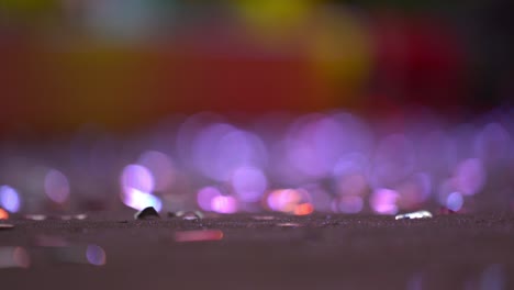 light and bokeh on ground background