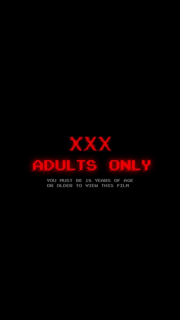 Adults Only Warning Screen with Glitch Effect