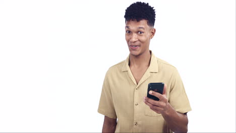 Face,-surprise-and-man-with-a-cellphone