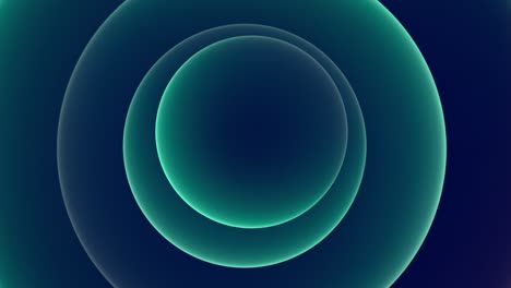 abstract mint green and blue graphic gradient circle ring social media banner ad template loop background