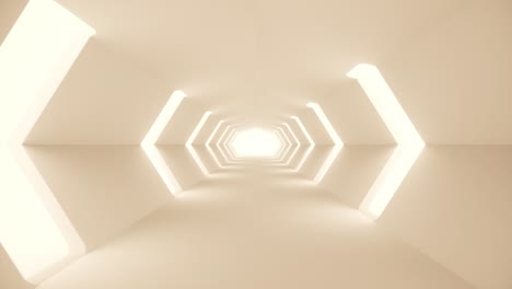 abstract futuristic hexagonal tunnel