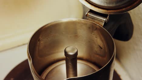 café por la mañana en el lapso de tiempo
