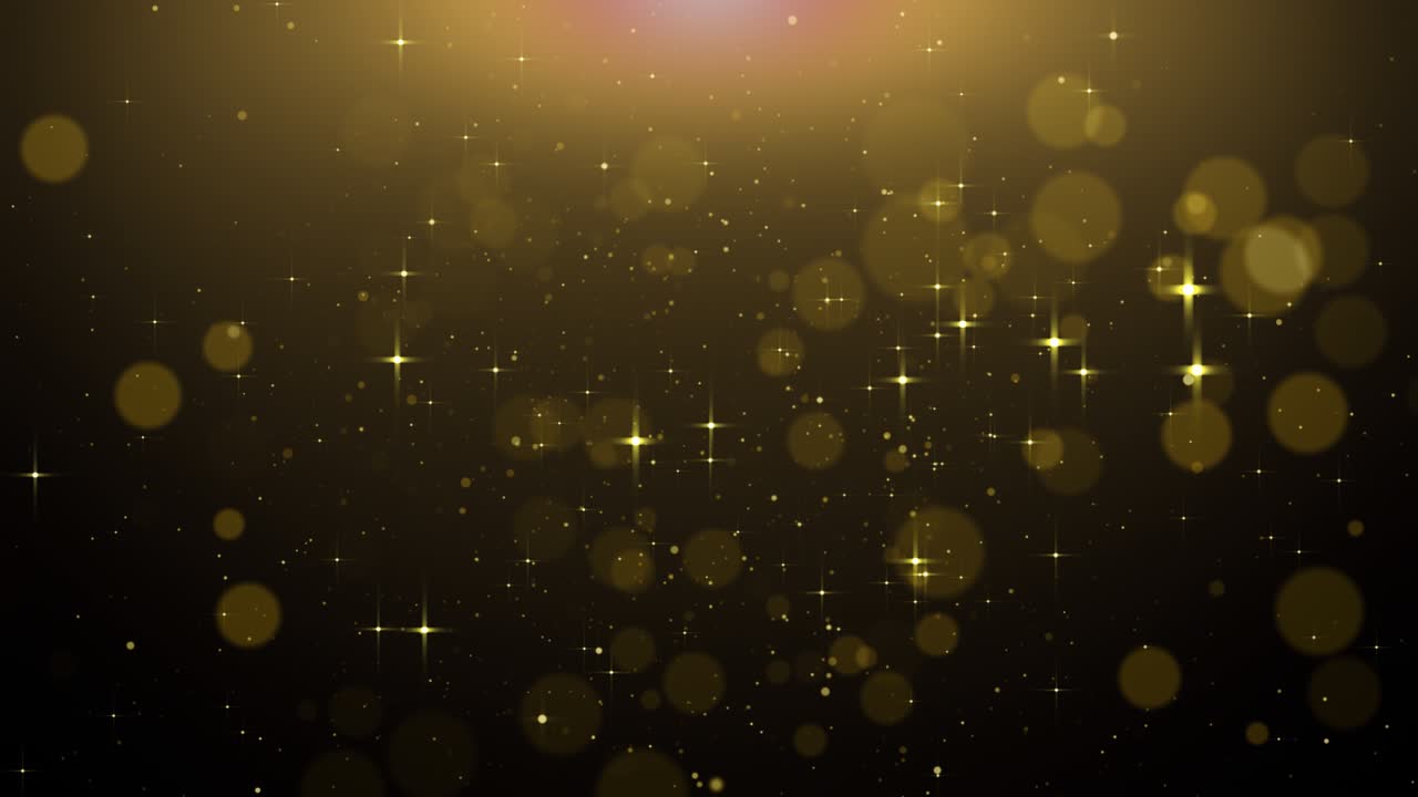 partículas de oro brillo bokeh premio polvo abstracto bucle de fondo