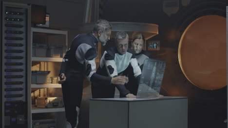 scientists in a futuristic lab