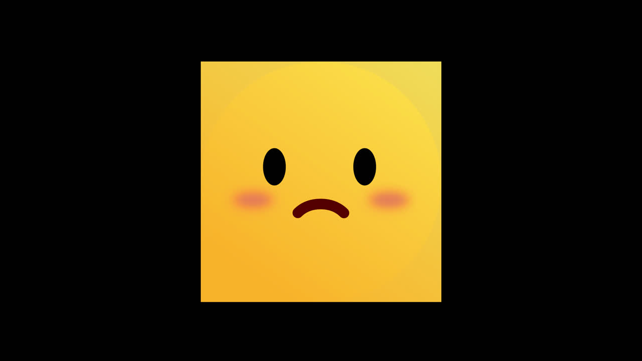슬픈 노란 사각형 이모지