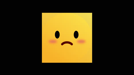 sad yellow square emoji