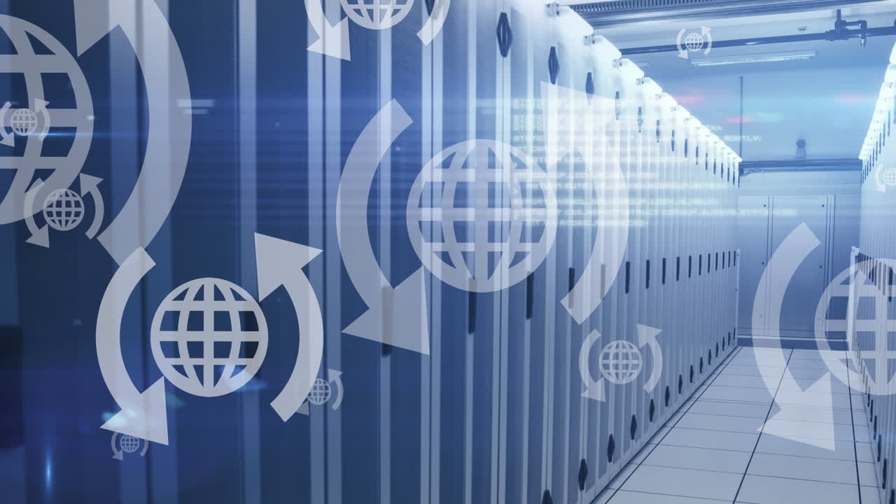 서버  ⁇ 에서 지구상 아이콘의 애니메이션