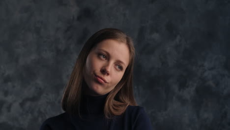 woman with a thoughtful expression